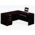 Espresso Small L-Shape Computer Desk (65"W)